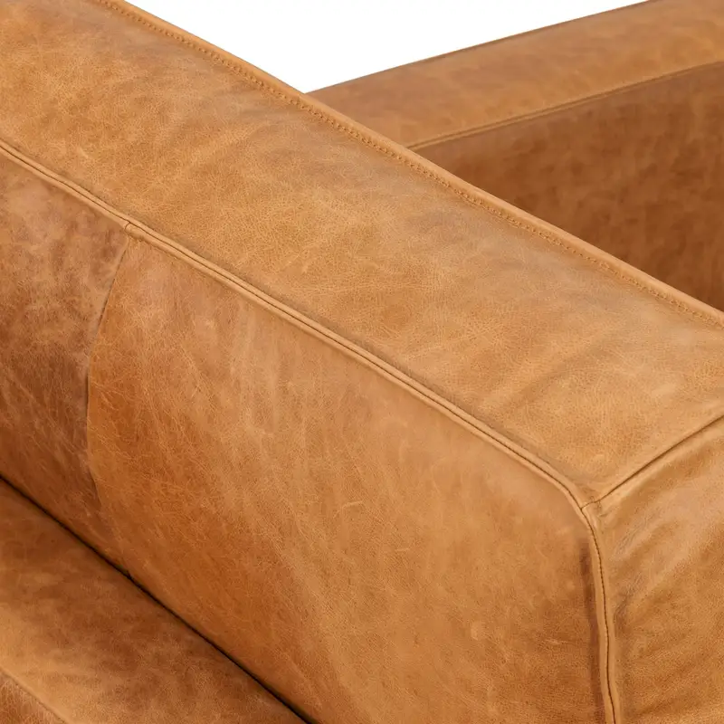 Poly & Bark Mateo Lounge Chair - Full Grain Genuine Italian Leather