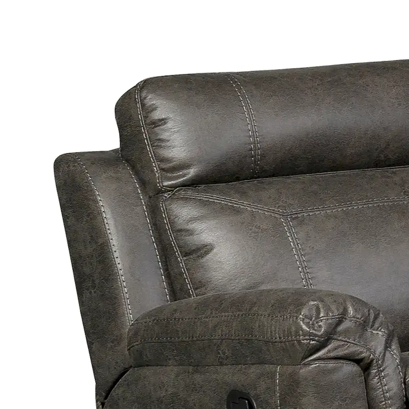 Nicole Reclining Faux Leather Upholstered Sectional Sofa