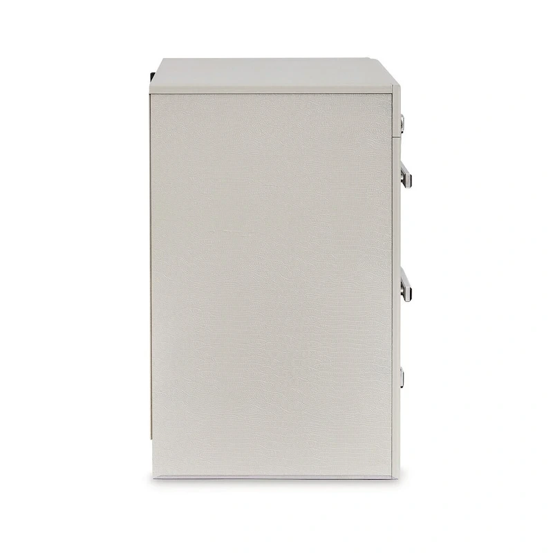 Signature Design by Ashley Zyniden Silver Upholstered Panel Headboard with 2 Nightstands