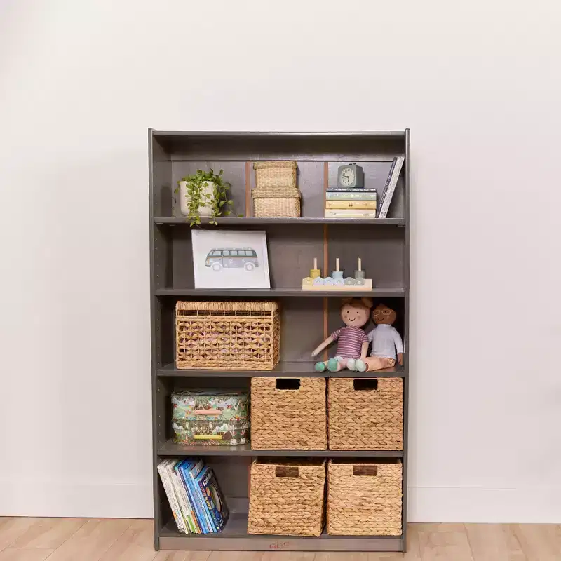ECR4Kids Wooden Classic Bookcase with Adjustable Shelves, 60in, Classroom Bookshelf