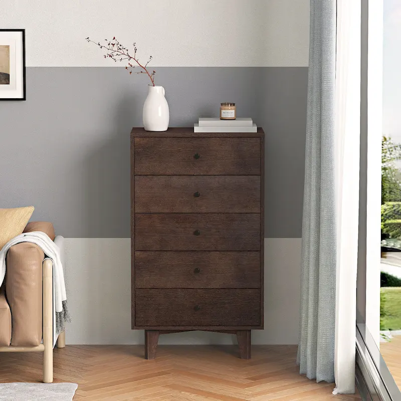 5-drawer Wood Dresser Cabinet