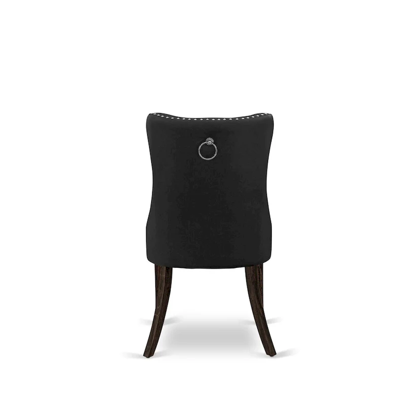 East West Furniture Dining Set Consists of a Rectangle Wooden Table and Upholstered Chairs, Jacobean (Pieces Options)