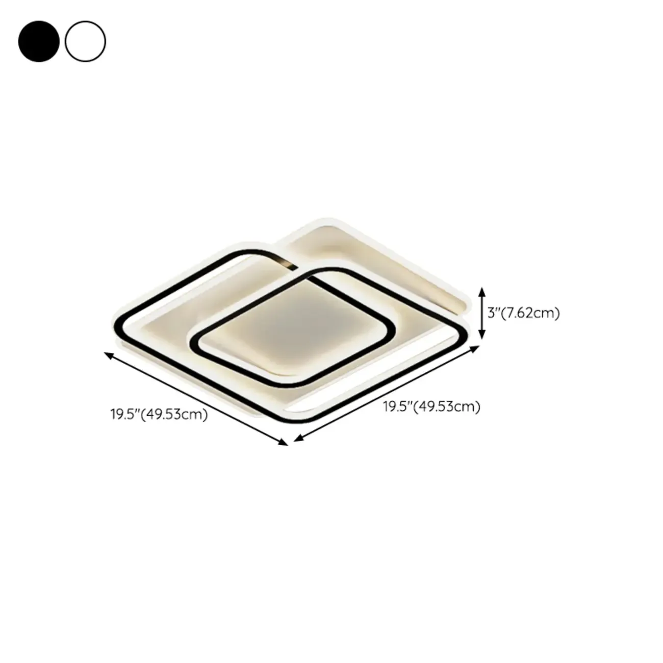 Modern LED Flush Ceiling Light with Third Gear Dimming