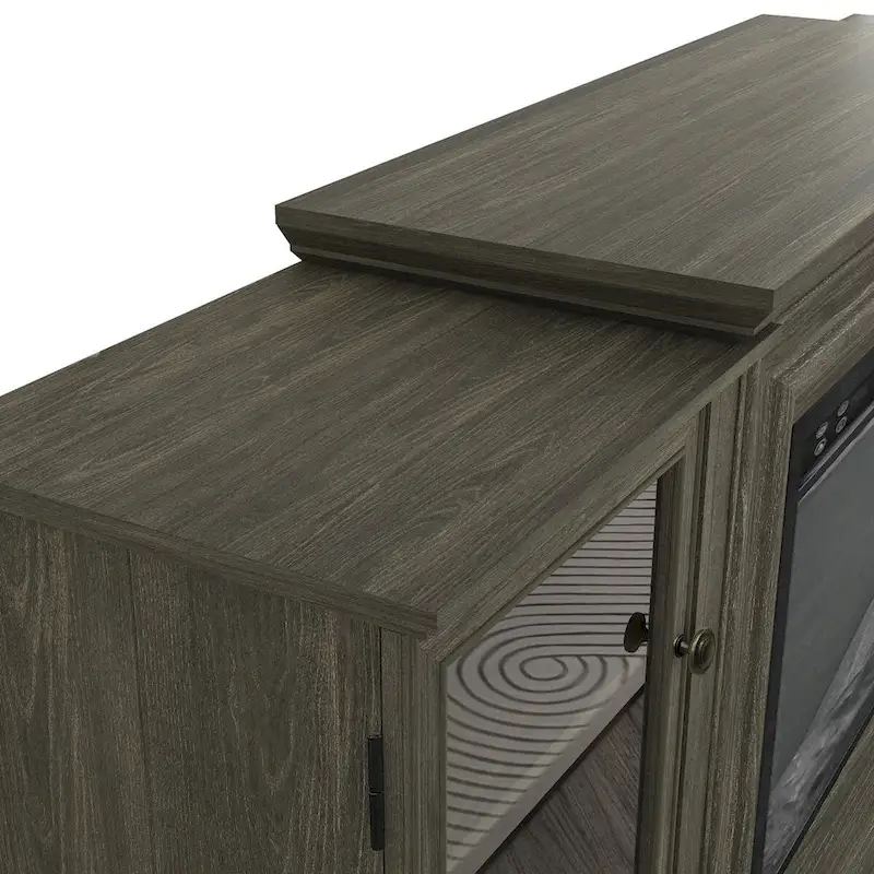 Farmhouse TV Stand with Fireplace - 70 Width -Fits up to 70 TV - 71W x 30H x 15.5D