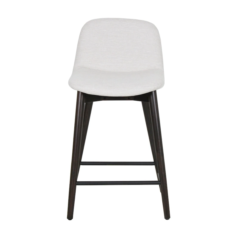 Upholstered Solid Wood Counter Stool With Footrest by East at Main