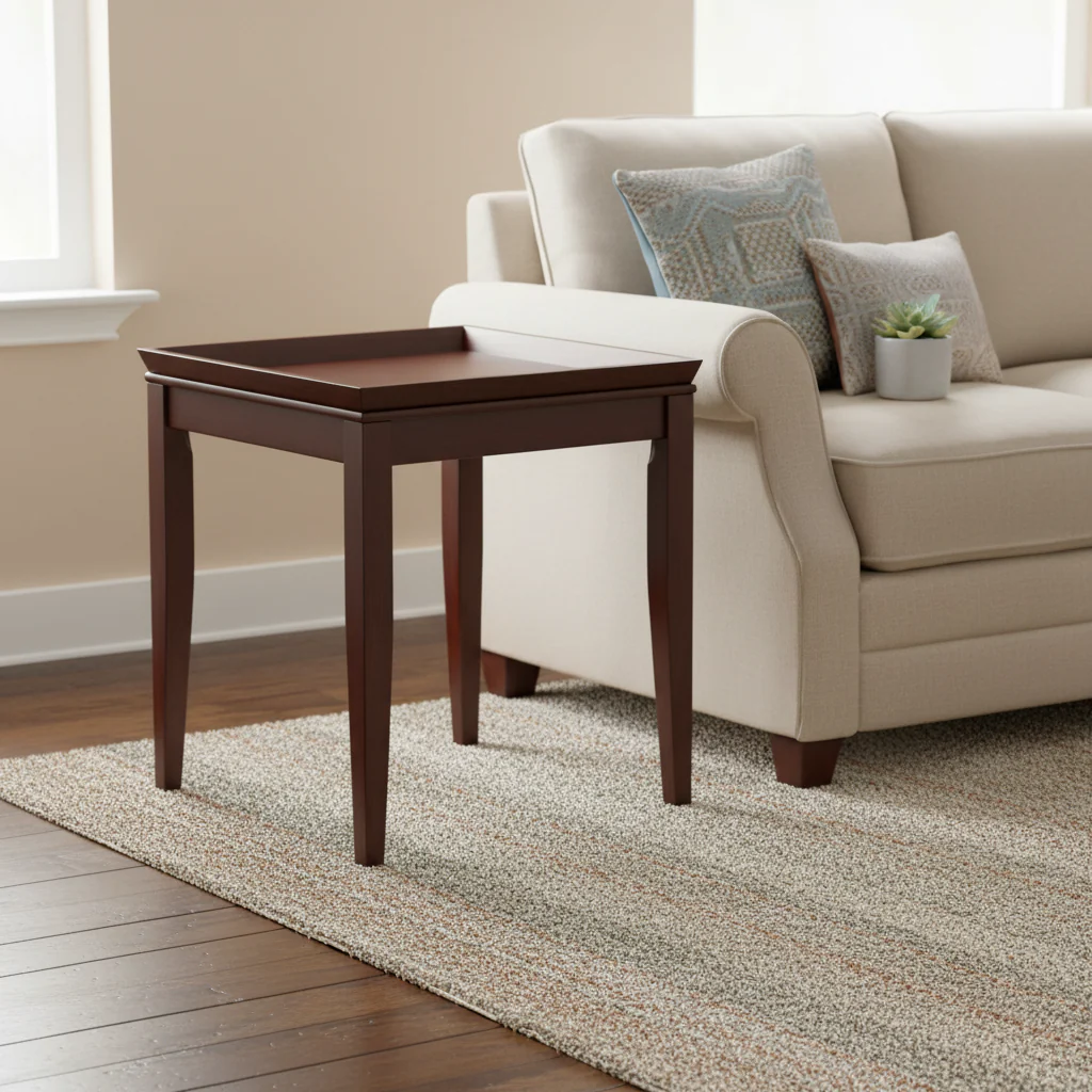 Square End Table with Tray Top