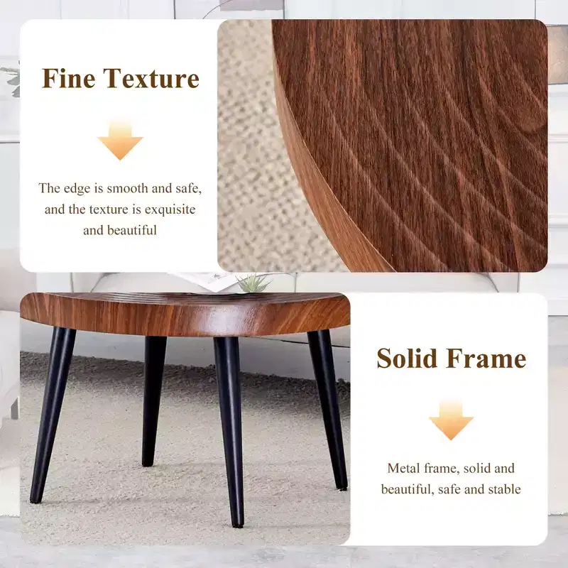 GDFStudio Hugo Modern Round Coffee Table