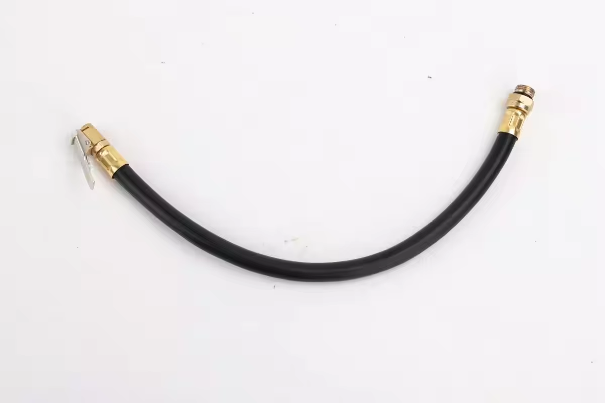 SEAPENG 520mm Soft Flexible High Pressure Tire Inflation Hose with Lock-On Air Chuck Clamp Hand Tool Rubber Silicone for cars, trucks, RVs and garages