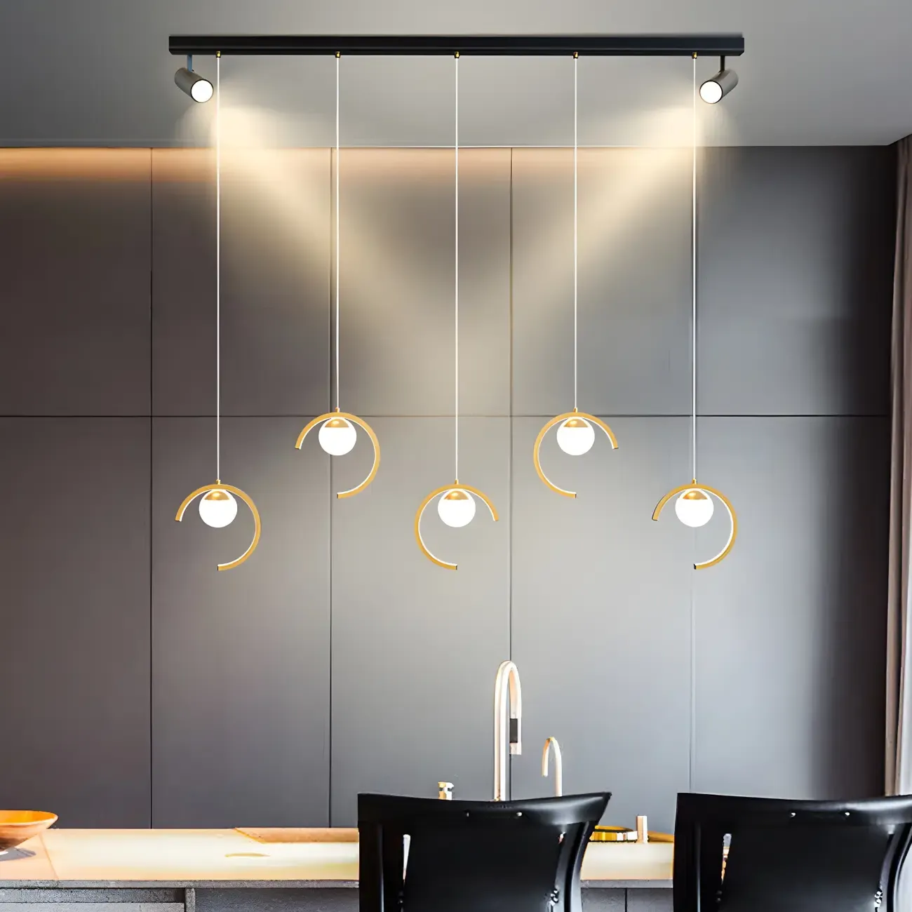 Modern Metal Geometric Kitchen Island Pendant Lights