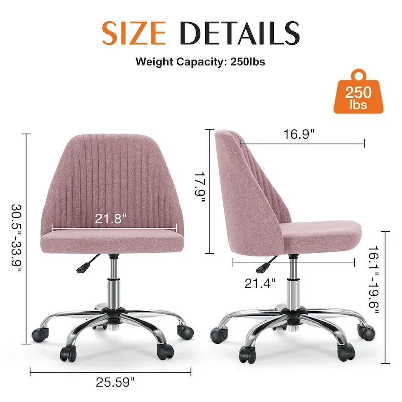 Adjustable Swivel Office Desk Chair with Wheels