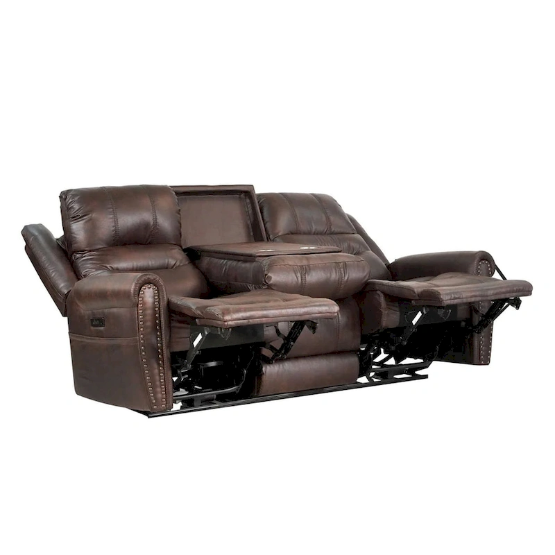 Power Sofa Loveseat Recliner Adjustable Headrest High Back Nailhead