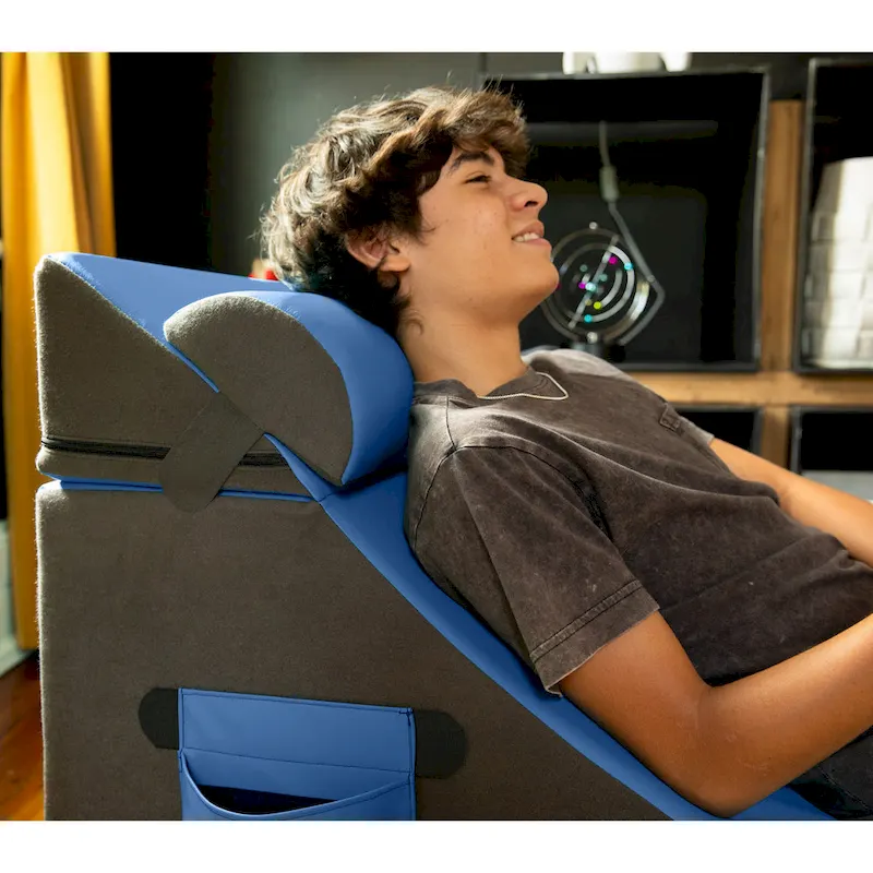 Jaxx Flexx V-Tex Convertible 3 in 1 Gamer Chair, Table, & Ottoman w/ Adjustable Headrest - Vinyl