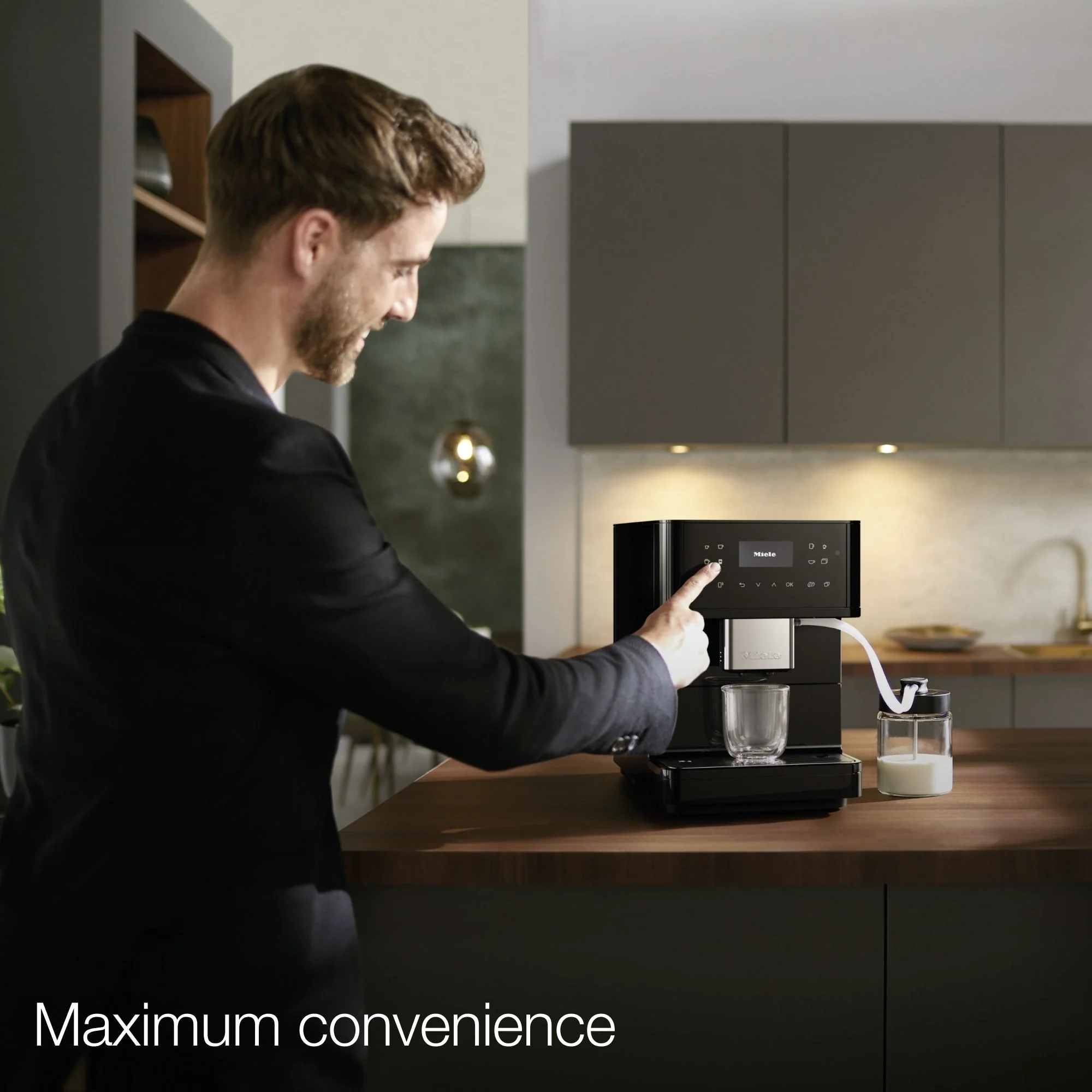 Miele CM 6160 MilkPerfection Countertop Coffee System- Obsidian black