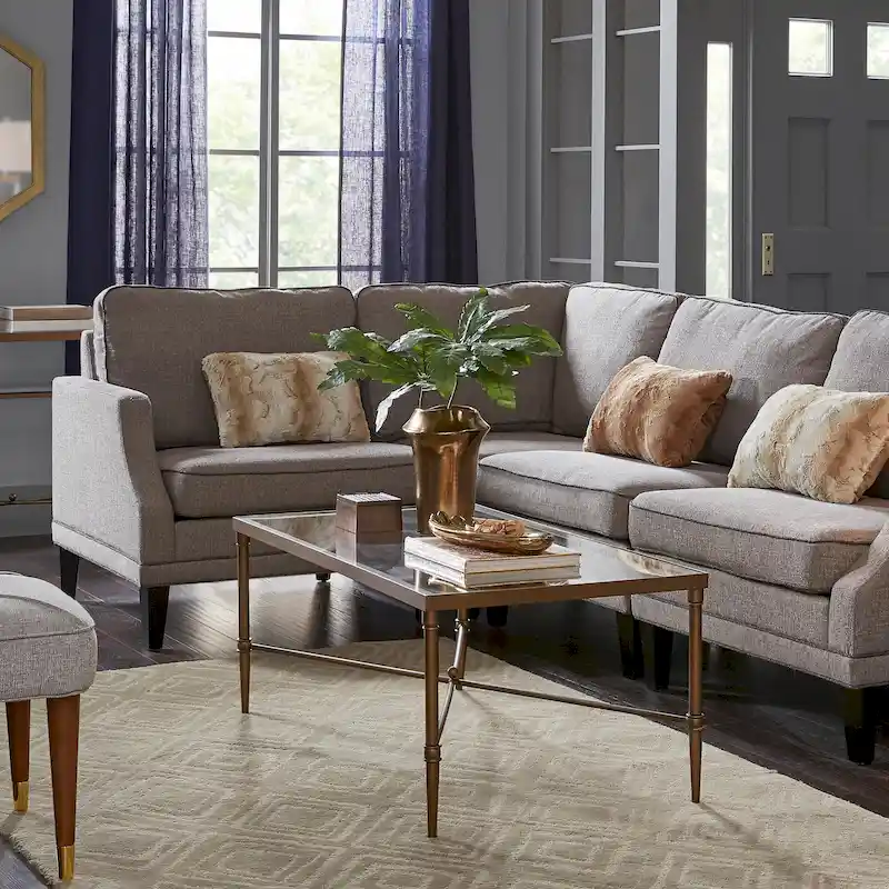 Madison Park Signature Porter Modern Glam Bronze Finish Coffee Table