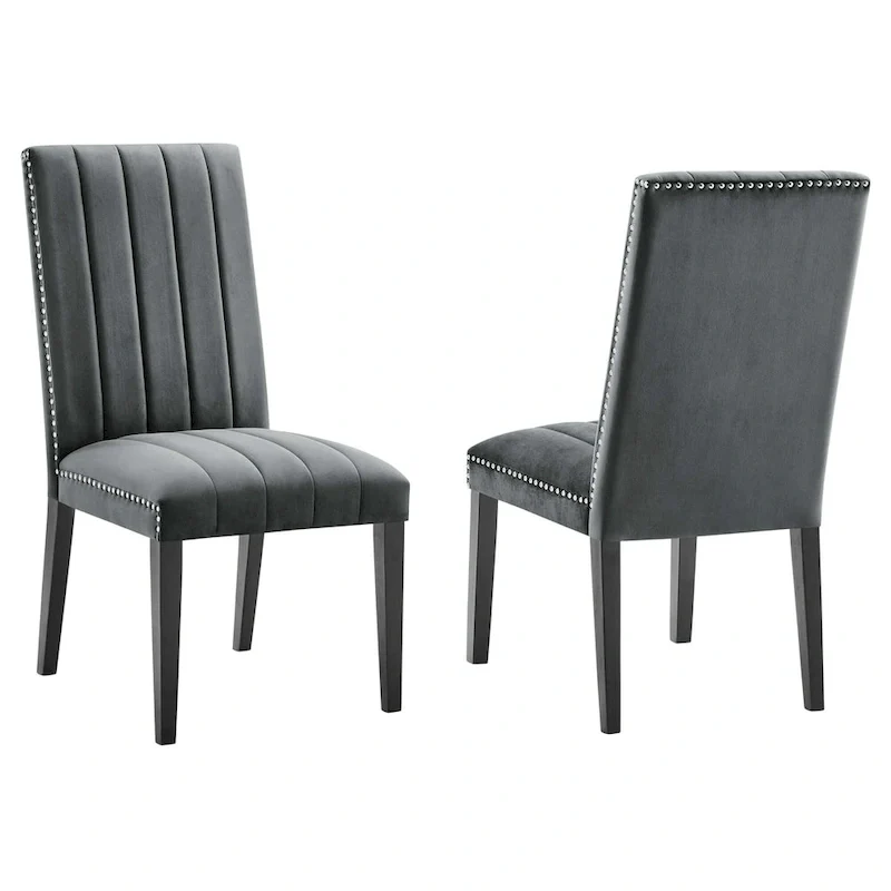 Velvet Dining Side Chairs - Set of 2