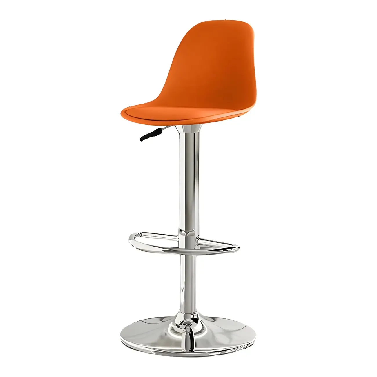 Modern Swivel Cushioned Acrylic Bar Stools with Backs