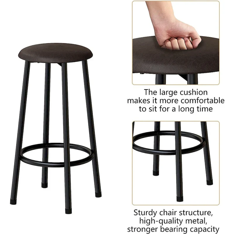 Mieres Kitchen Island with 2 Stools and Open Shelves