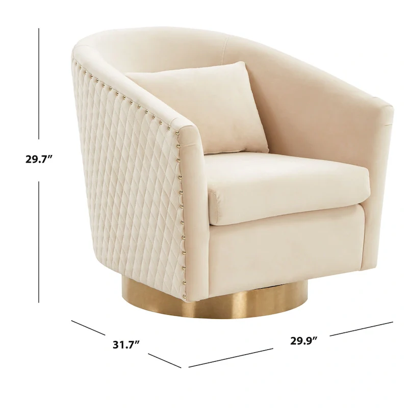 Quilted Swivel Tub Chair - 30Wx32Dx30H