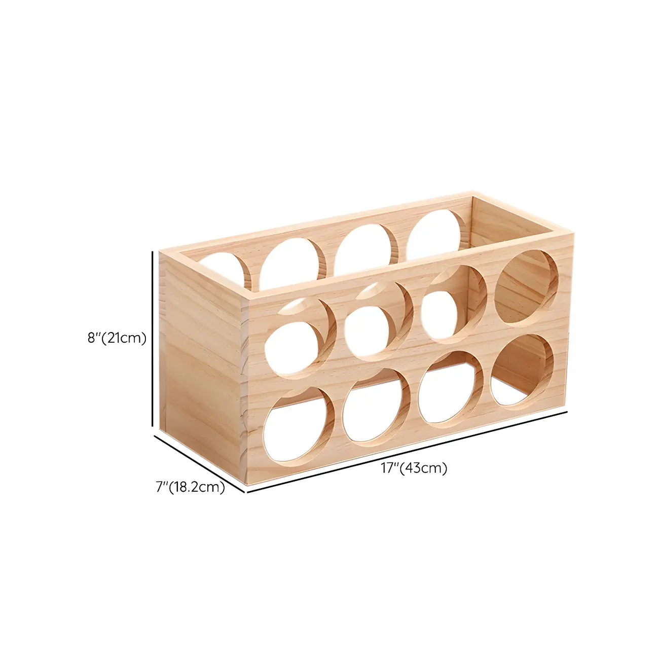 Natural Wooden Stackable Wine Rack Tabletop Wine Holder