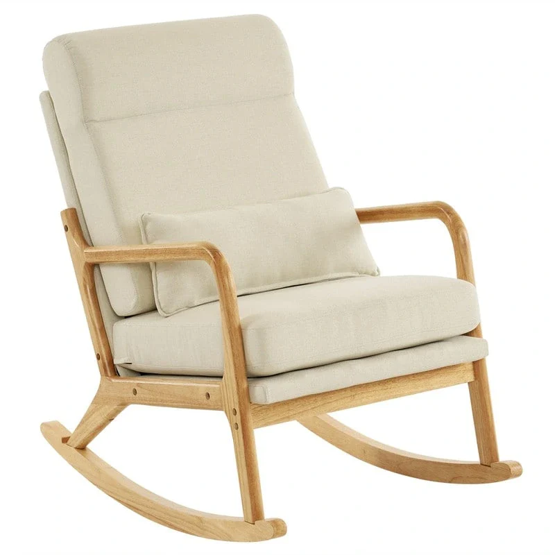 39.37 W High-Back Dual-Use Upholstered Rocking Chair/Accent Chair
