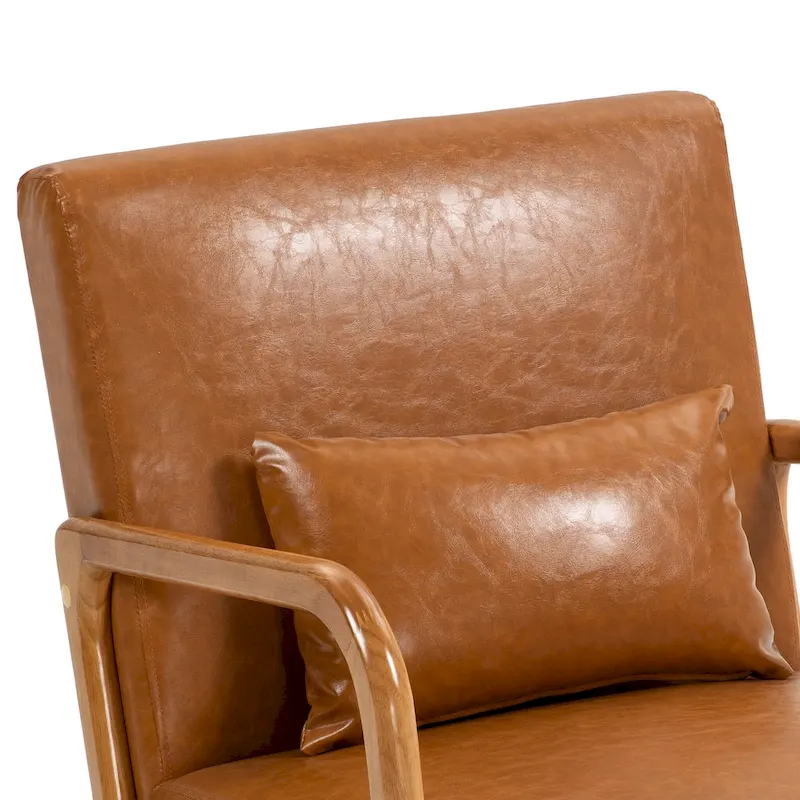 Upholstered Armchair Leisure Chair Accent Chairs Set of 2 with Pillow