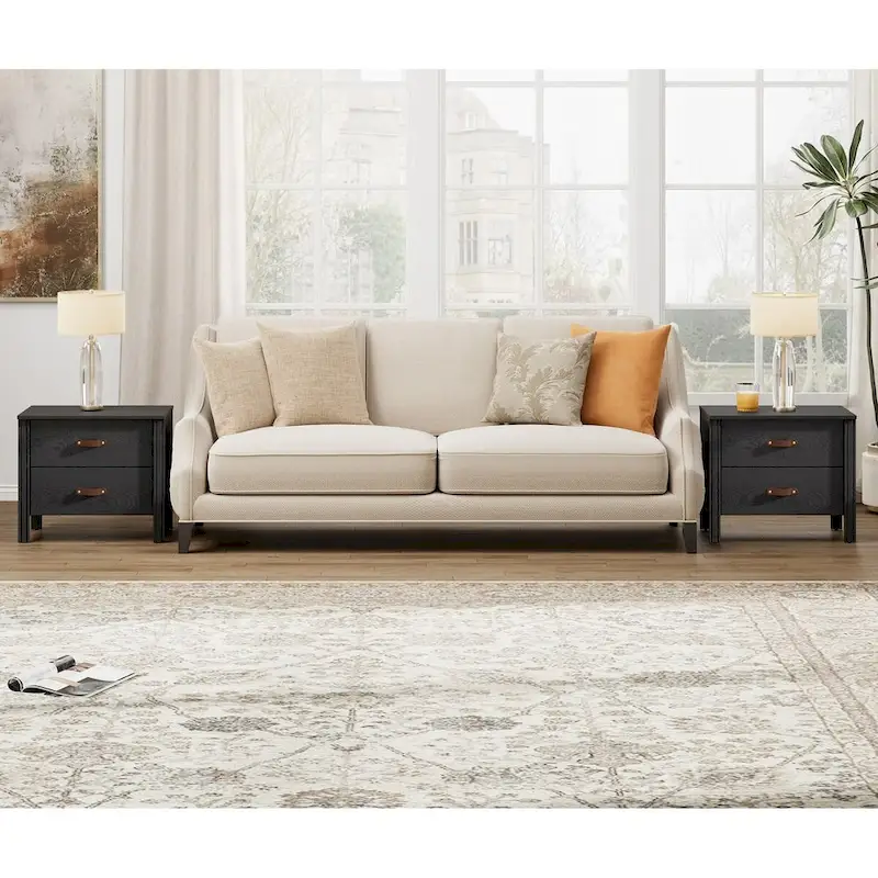 Small Side Table End Table Nightstand with Drawers