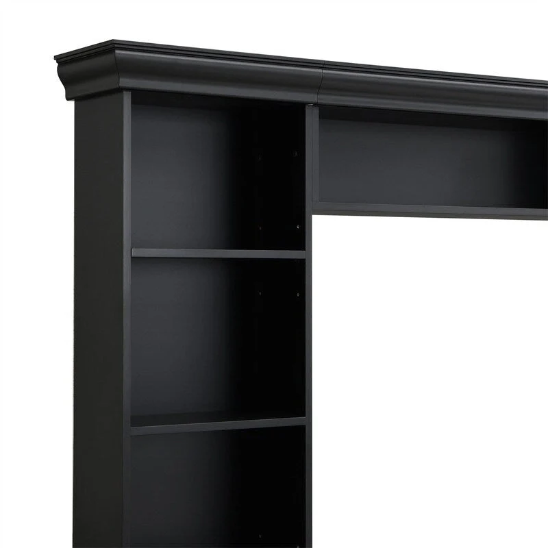 4-Piece Wall Unit Entertainment Center Set with Bookshelf , Versatile TV Stand with Adjustable Shelf, Media Console with Bridge