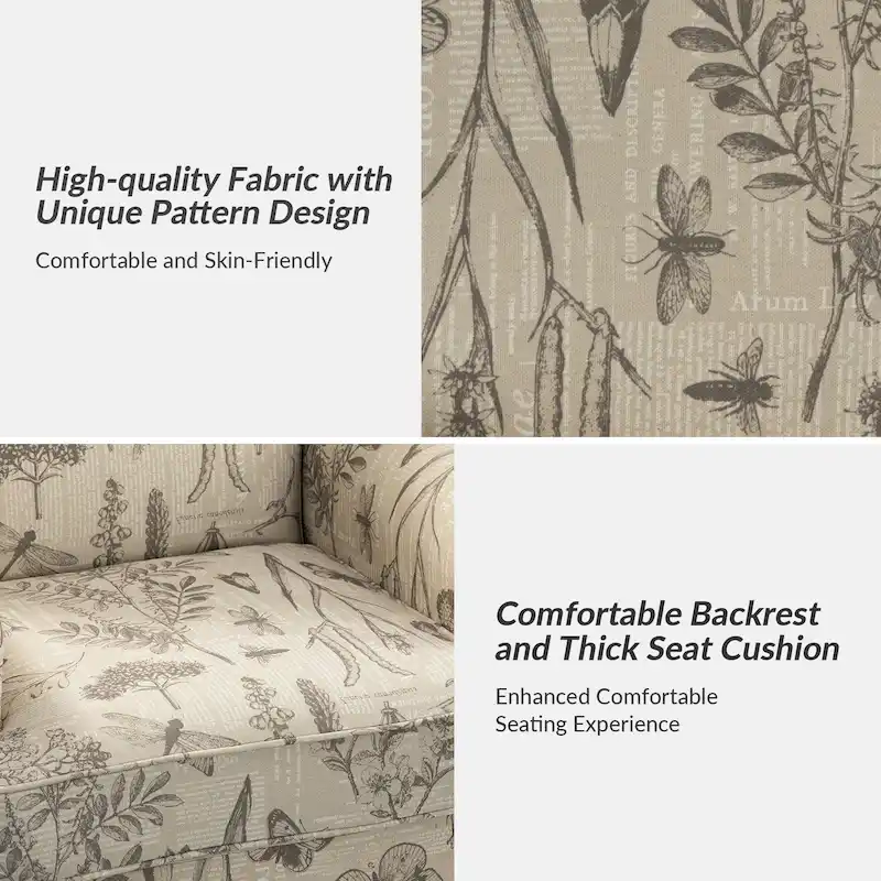 Yahweh Farmhouse Nailhead Armchair with Rolled Arms by HULALA HOME