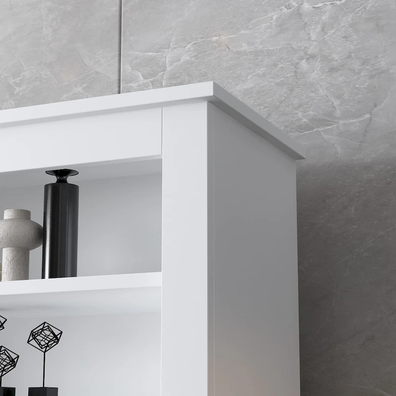 65Timechee Queen Bookcase Headboard RGB Light Adjustable Shelf