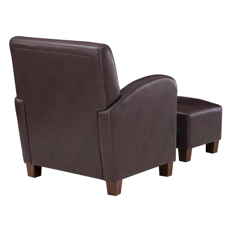 Aiden Chair & Ottoman with Espresso Legs