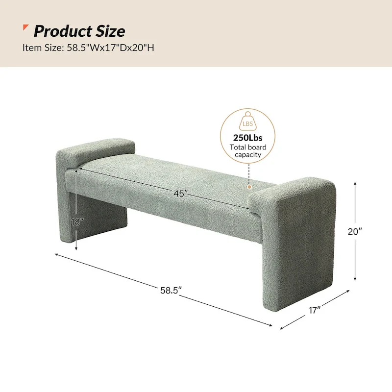 Roland Upholstered Bedroom Bench by HULALA HOME