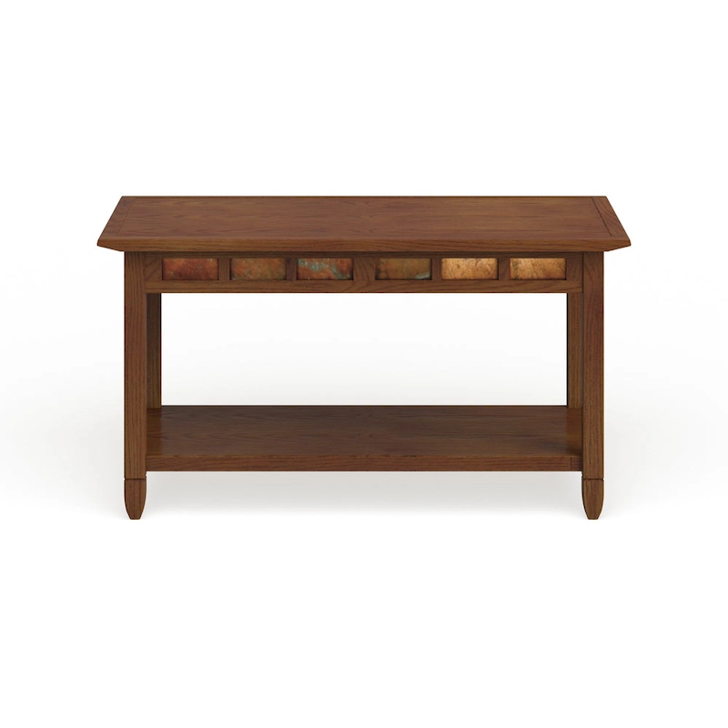 Leick Home Rustic Slate One Shelf Coffee Table