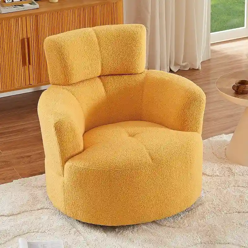 360Swivel Chair Upholstered Accent Barrel Chair
