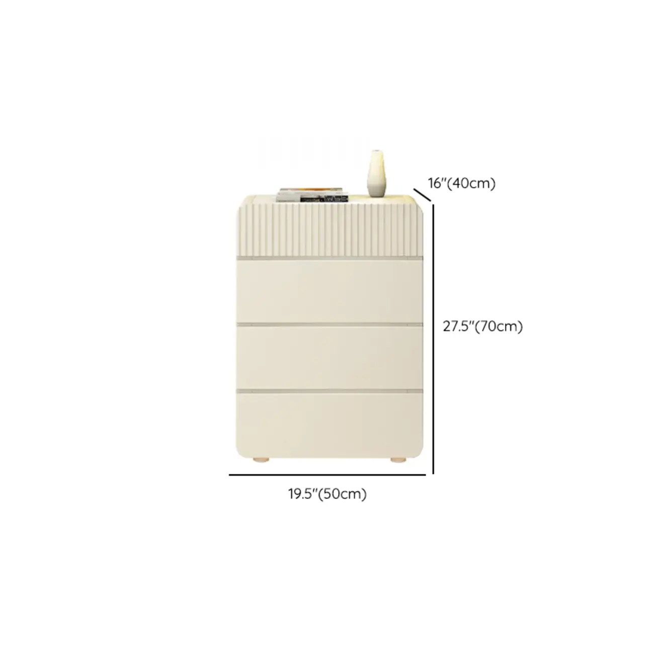 Versatile Modern White Accent Chest with Waterproof Design