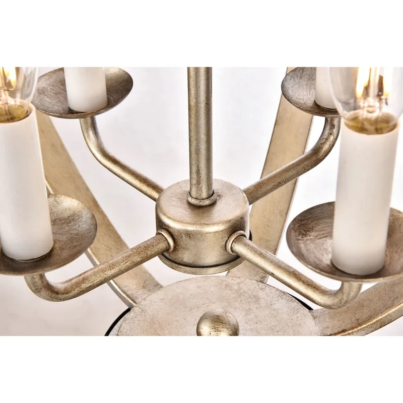 Elegant Lighting Marlow 4 Light 18  Wide Taper Candle Pendant