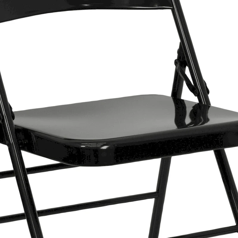 4 Pack Triple Braced & Double Hinged Metal Folding Chair