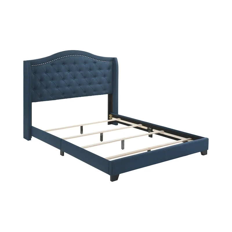 Maassluis Camelback Demi-wing Tufted Upholstered Bed