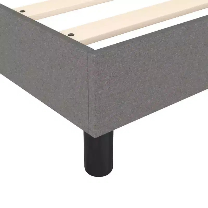 Bed Frame Dark Gray Fabric (100% polyester), Plywood, Engineered wood