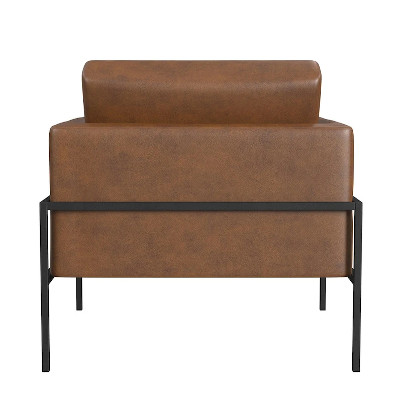 HomePop Modern Upholstered Club Chair w/Metal Frame