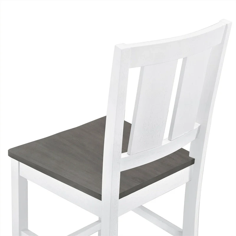 Rustic Farmhouse 5-Piece Counter Height Dining Table Set