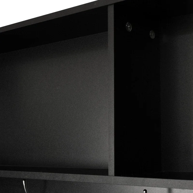 Wide Hall Tree with 10 Shoe Cubbies & 7 Coat Hooks, 43 W Coat Rack with Entryway Bench, 3-in-1 Design and Adjustable Shelves