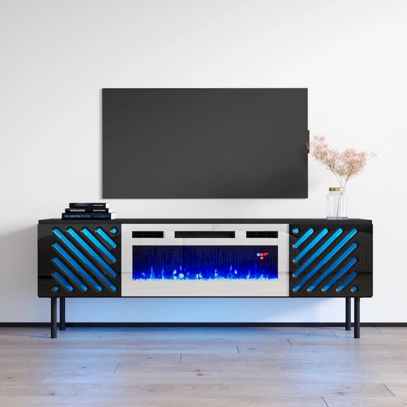 Laser WH-EF Electric Fireplace 63  TV Stand