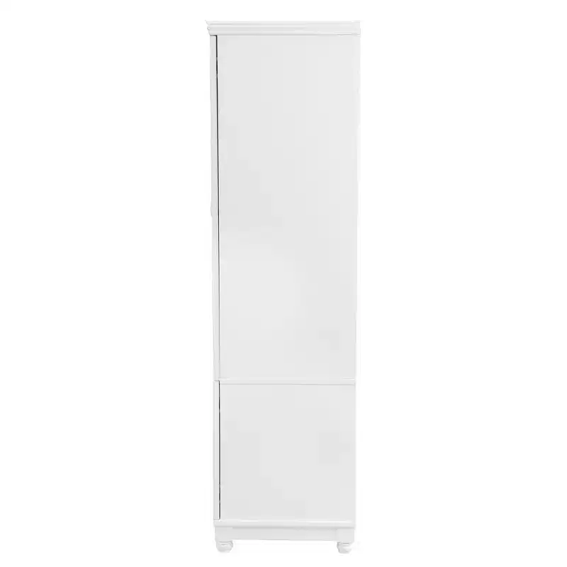 White 4-Door Wardrobe with 2 Drawers - Adult Use