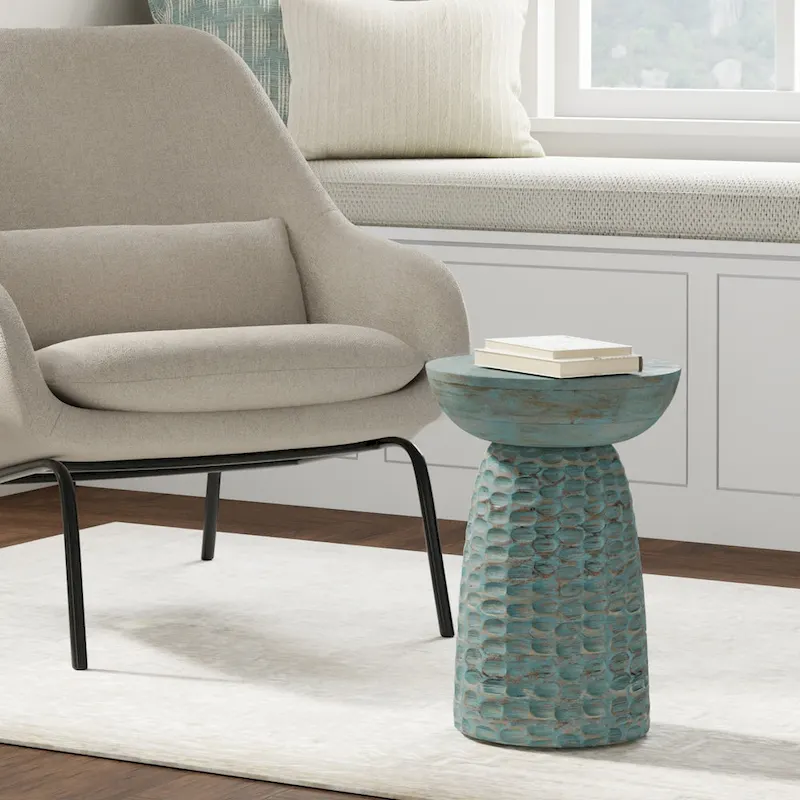 Solid Wood Accent Table - 12.6