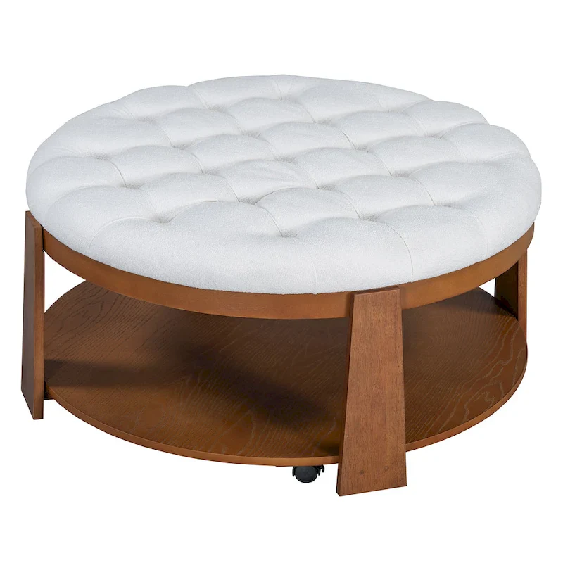 Modern Large Round Ottoman Coffee Table