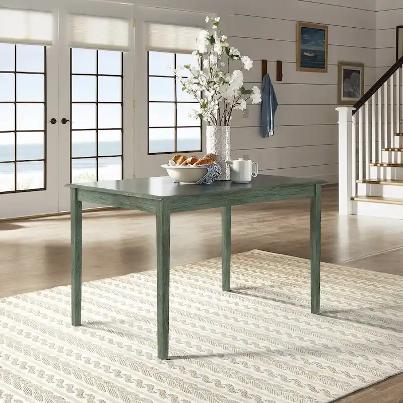 Wilmington II 48-Inch Rectangular Antique Sage Green 5-Piece Dining Set by iNSPIRE Q Classic