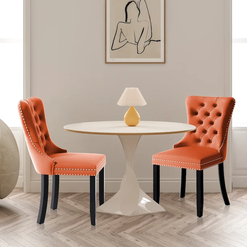 Modern Tufted Velvet Side Dining Chairs (Set of 4)