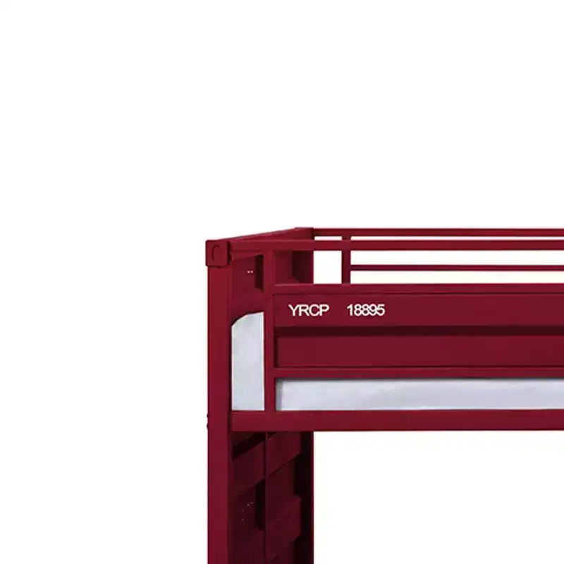 80"Twin/Twin Bunk Bed Cargo Loft and Bunk Bed Finish - Acme