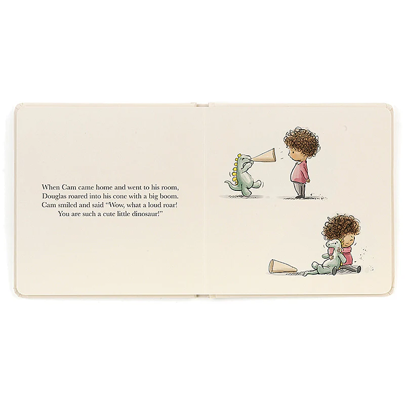 Jellycat Book The Not So Scary Dinosaur (Douglas the Dino) 19cm