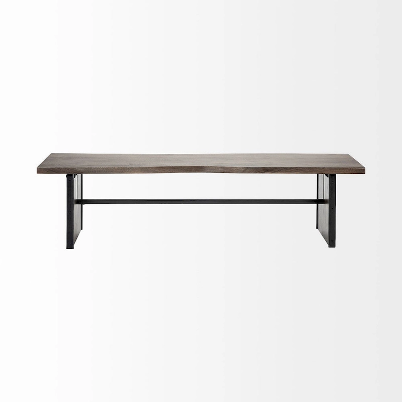 Ledger I Brown Solid Wood w/ Live-Edge Dining Bench - 70W x 17D x 18H